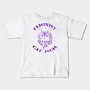 Feminist cat mom Kids T-Shirt